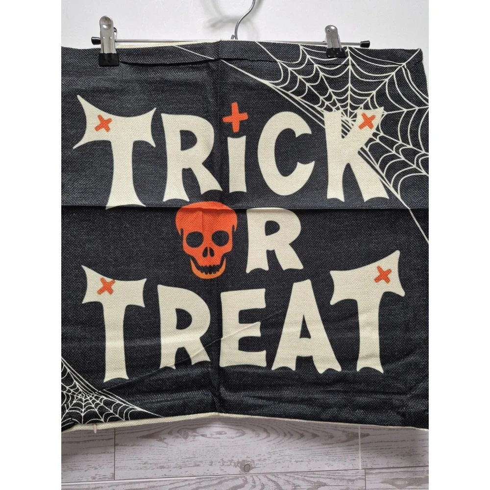 Lot Of 2 Pillow Covers Halloween design Fits Size  18x18 Pillows Trick Or Treat
